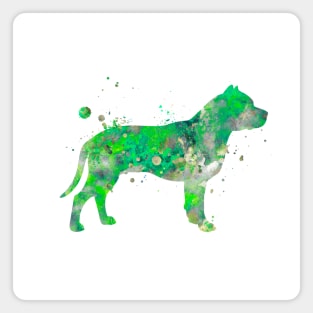 American Staffordshire Terrier Dog Watercolor Painting Magnet